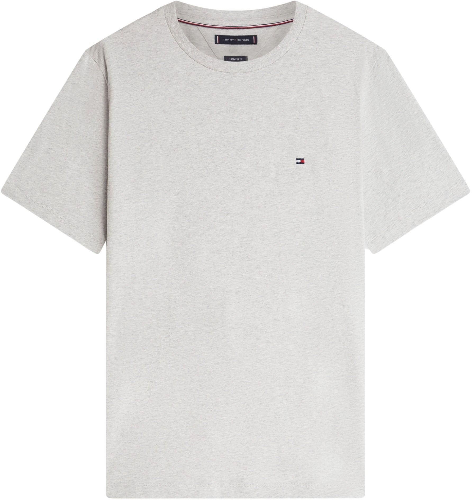 Tommy Hilfiger Herren T-Shirt Kurzarm Seasonal Solid Tee mit Rundhalsausschnitt, Grau (Light Grey Heather), XL 5