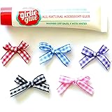 Girlie Glue and 5 Gingham Newborn Bows