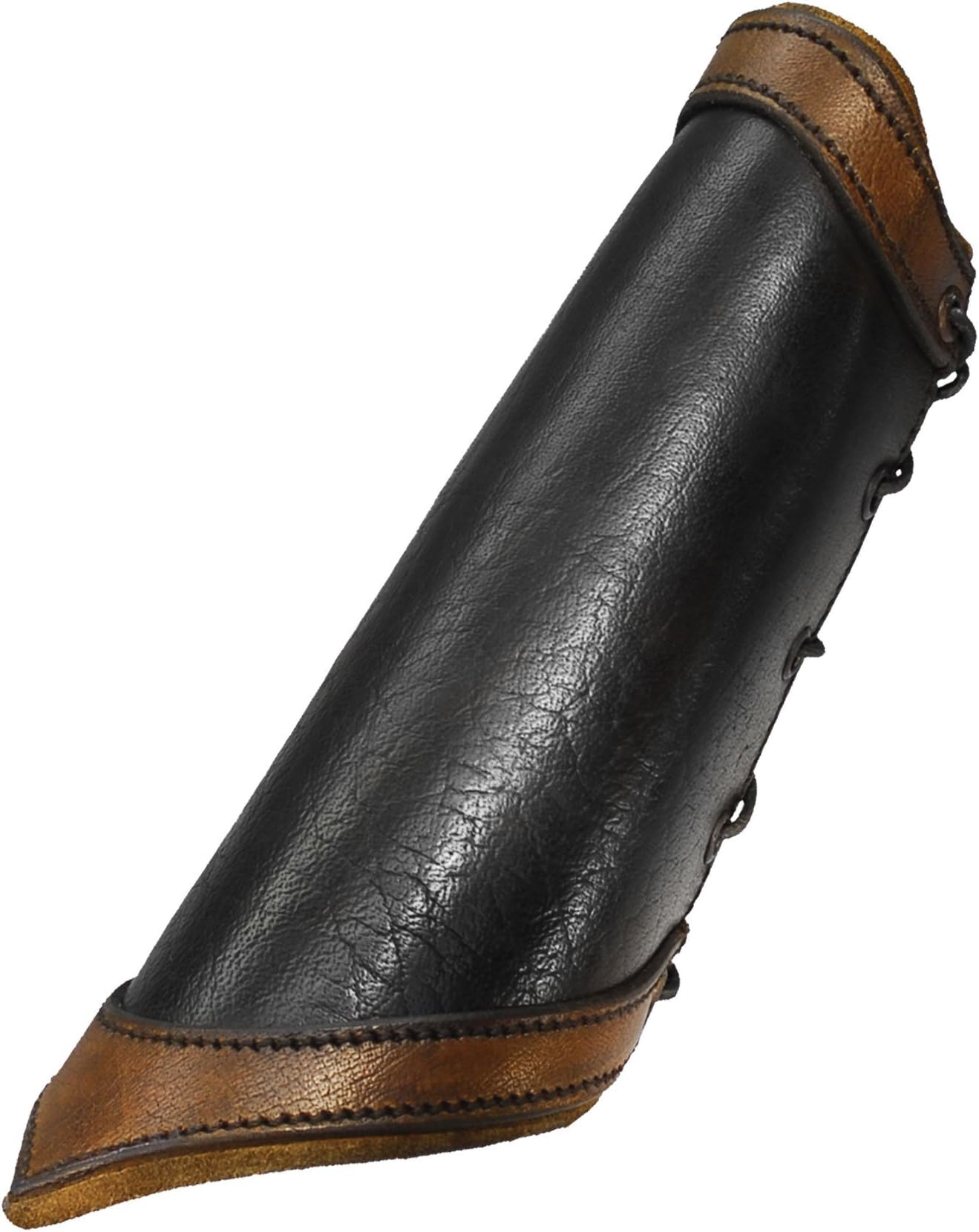 1 Pair of Simple Leather Wrist Splints Black or Black/Brown Sizes S, M or L Arm Guards LARP Medieval Battle Viking