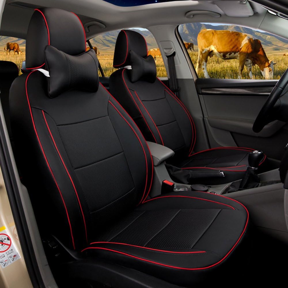 AutoDecorun Genuine Leather & Leatherette Automotive Seat