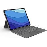 Logitech Combo Touch iPad Pro 12.9 Inch 5th-6th Gen Keyboard - Oxford Gray | Fits 5th &amp; 6th gen (2021/2022), detachable design, kickstand, click-anywhere trackpad, Smart Connector, USA layout