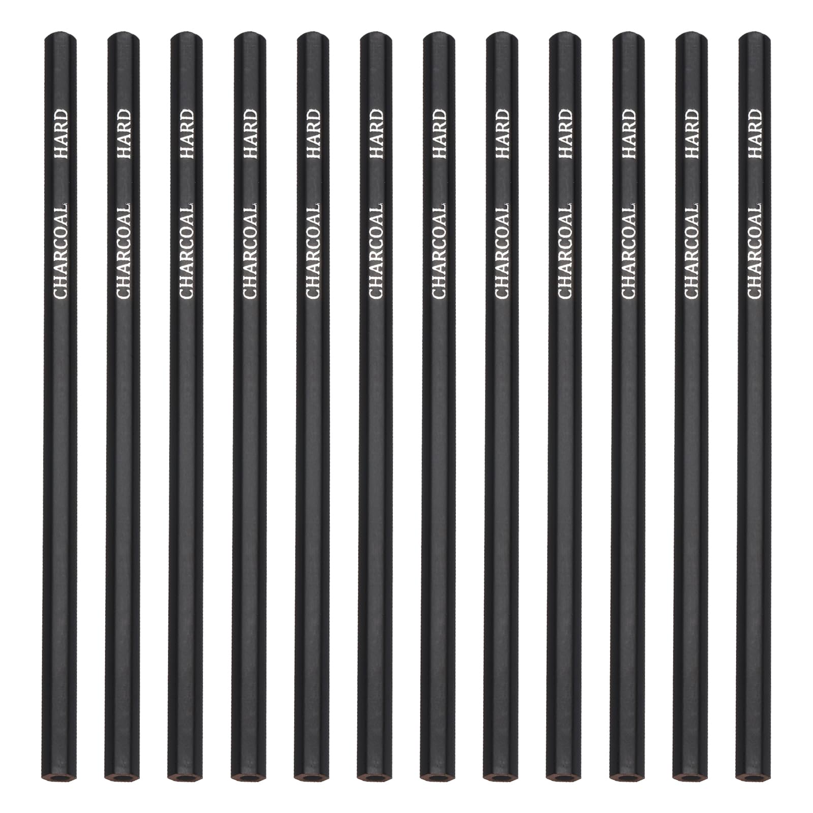 PATIKIL Charcoal Pencils for Drawing, 12PCS Drawing Pencils for Sketching Pencils Art Pencils Charcoal Wood for Drawing Sketching Artists, Charcoal Hard