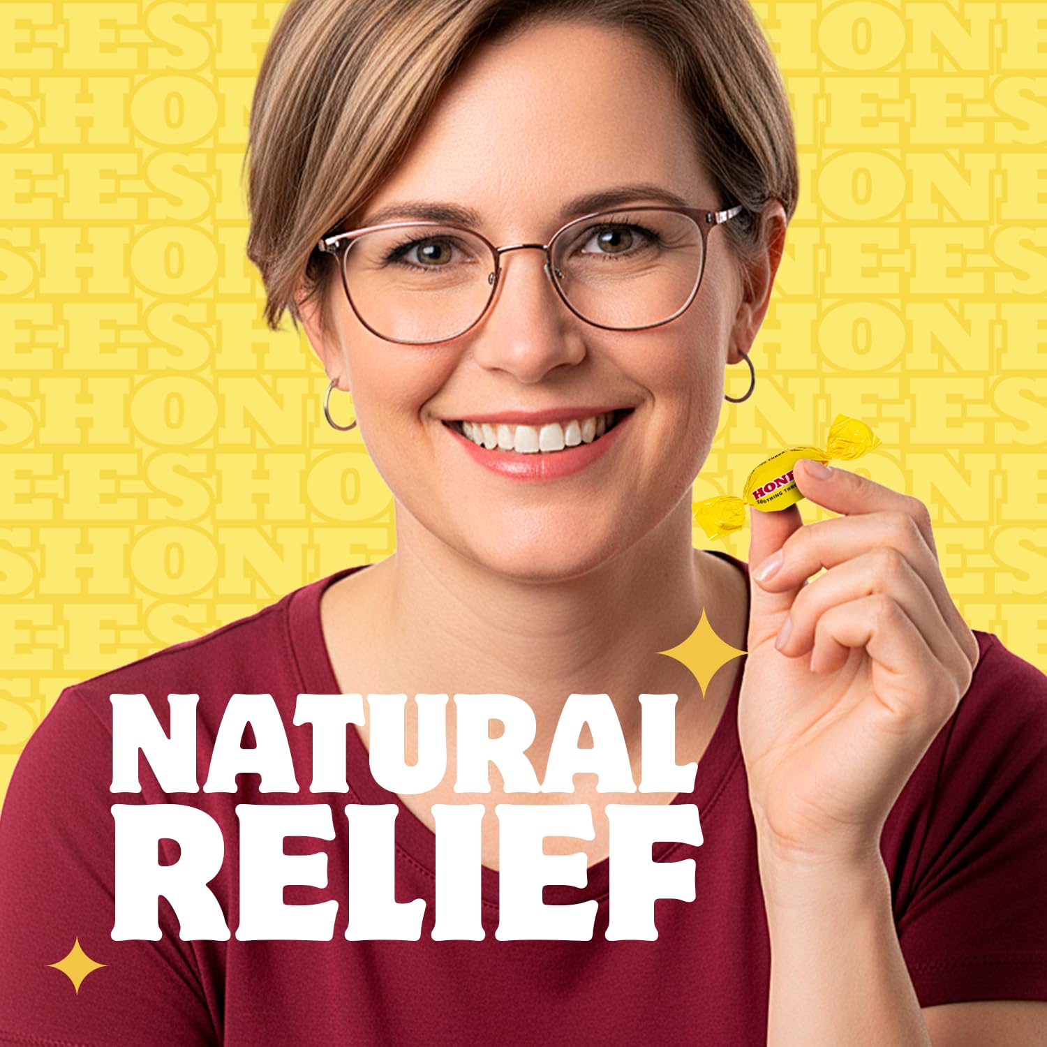 Honees Honey Filled Drops, Honey Cough Drops with Real Honey-Natural Sore Throat Relief-Nothing Artificial-Throat Coat Lozenges, Natural Cough Suppressant, Non-GMO (1 Pack – 20 Drops)