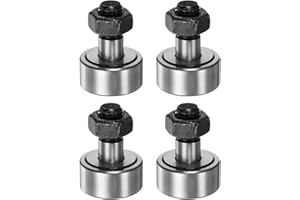 HARFINGTON 4pcs CF12 Cam Follower KR30 Needle Roller Bearing M12x1.5mm Male Thread 30mm Roller Diameter Stud Type 14.5mm Roll