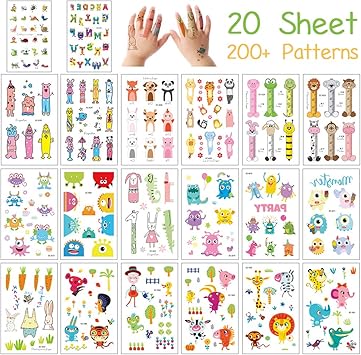 200x Tatouage Ephemere Enfant Animal De Zoo Tatouages