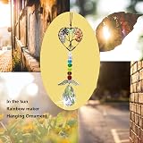 Peili Healing Crystal Tree of Life Sun Catcher with Wings 7 Chakras Heart view 6