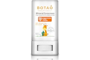 Botao baby Mineral Sunscreen Stick 100% Zinc Oxide SPF 50+ Water Resistant UVA/UVB Protection Easy to Apply Fragrance Free, babies & kids, for sensetive skin, Unscented