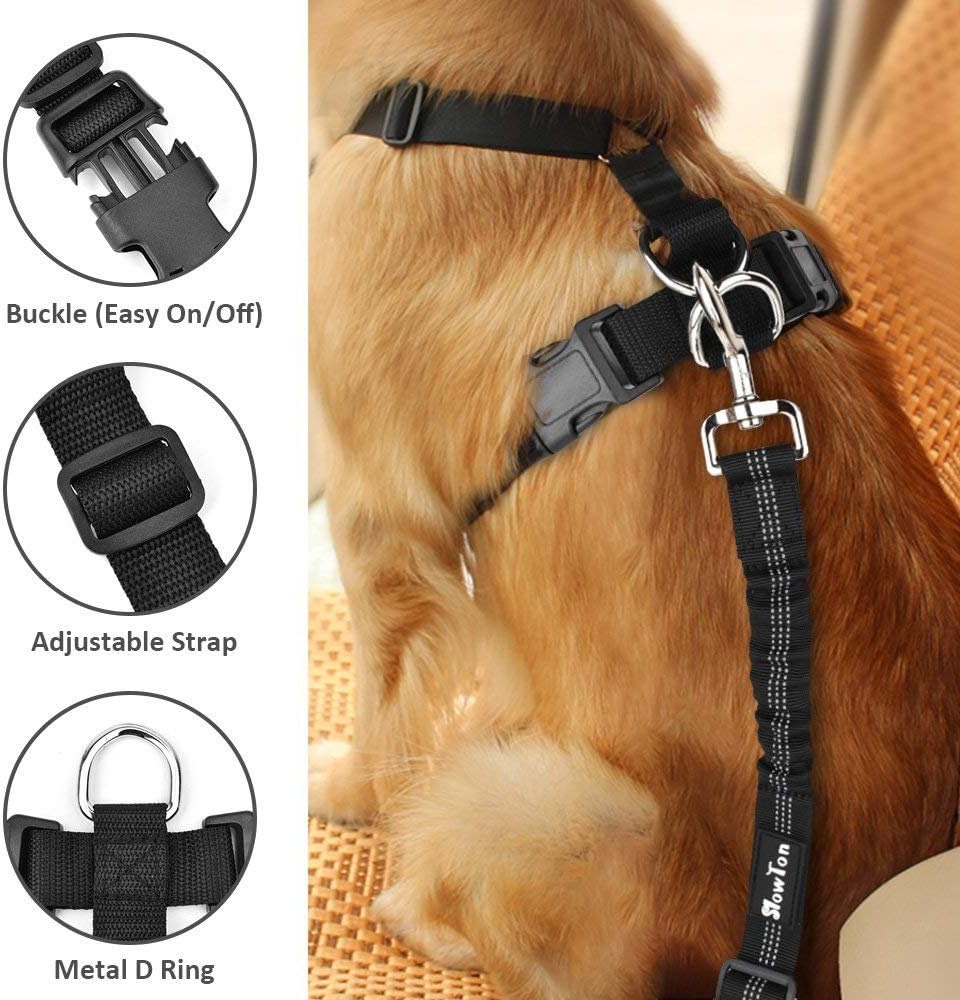 SlowTon Dog Car Harness Seatbelt Set - Image 4