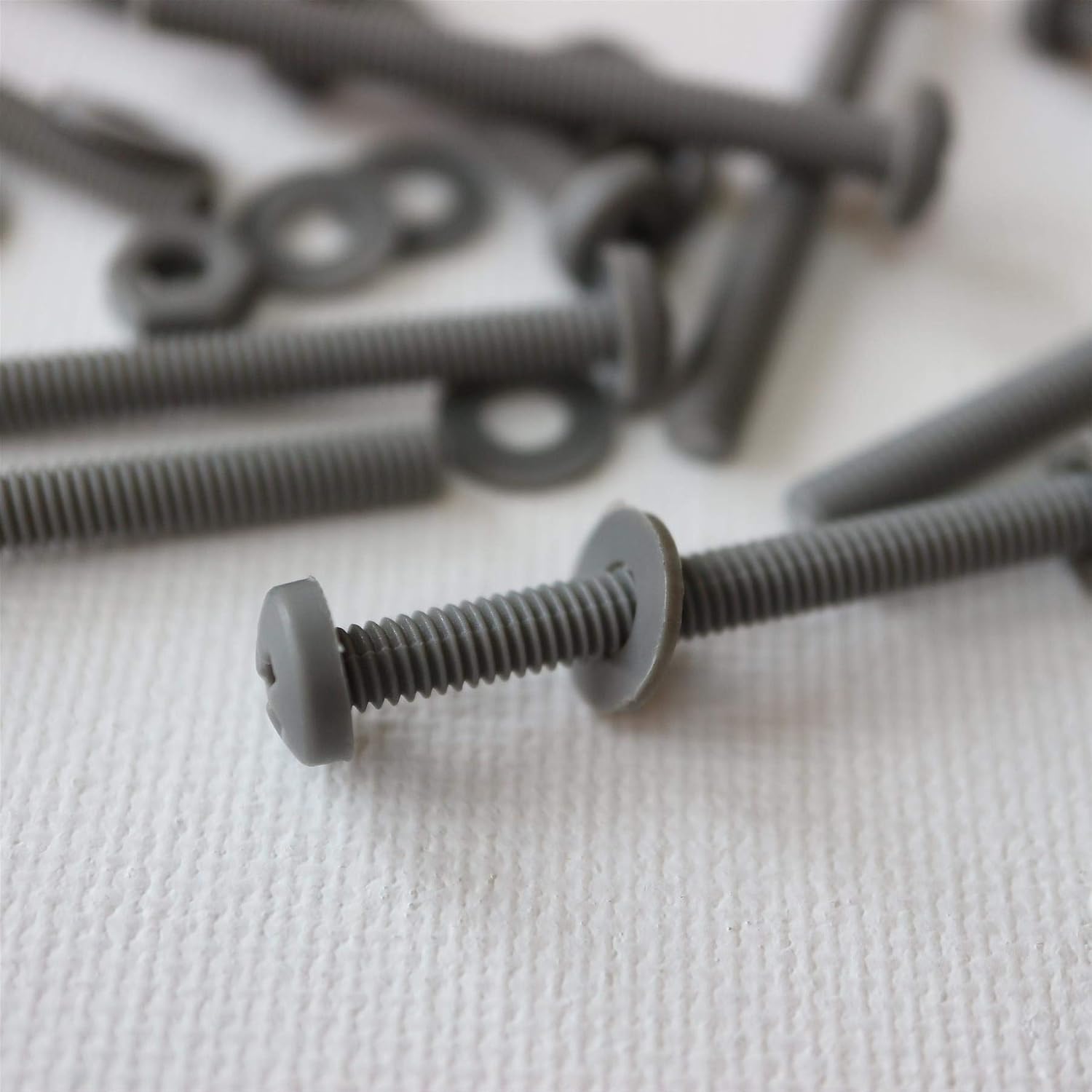 thumbnail image 2 of 20 X Grey Pan Head Screws Polypropylene PP Plastic Nuts And Bolts... 2 of 14