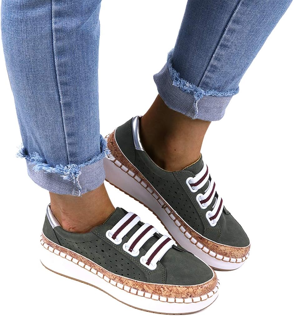 Basket Femme Plateforme Compensee Chaussure Chic Espadrille Plate