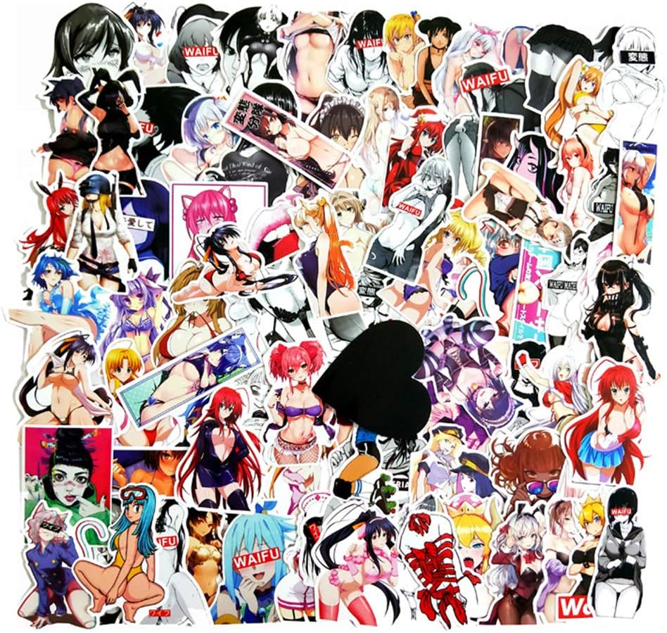 Anime Sexy Girl Laptop Stickers for Adult, Cute Lady&Loli Stickers Water Bottle Travel Case Car Skateboard Motorcycle Bicycle Luggage Guitar Bike Decal (Bunny Girl) 100pcs