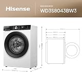 Hisense 3S Series WD3S8043BW3 Wifi Washer Dryer 8kg/5kg 1400 rpm White view 2