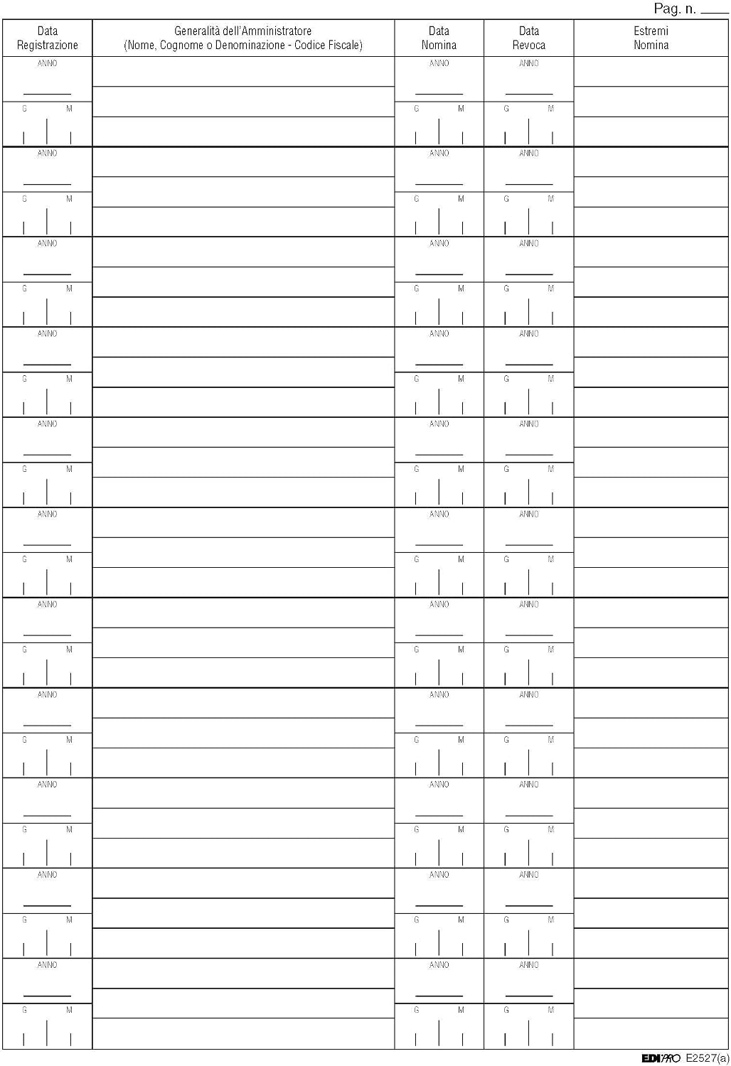 EDIPRO - E2527 - Register of appointment and revocation of administrators 16 pages f.to 29,7x21, White - Image 3