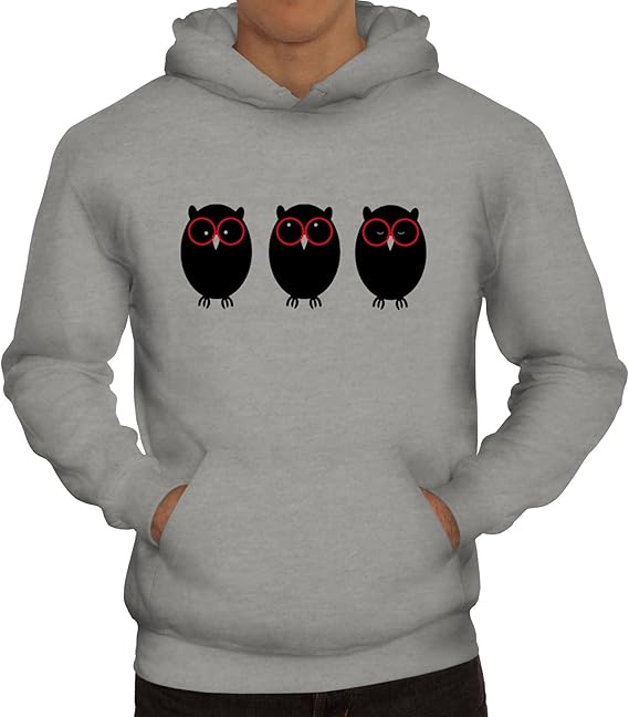Shirtstreet24, Eulen, Owl Herren Kapuzen Sweatshirt Pullover Hoodie