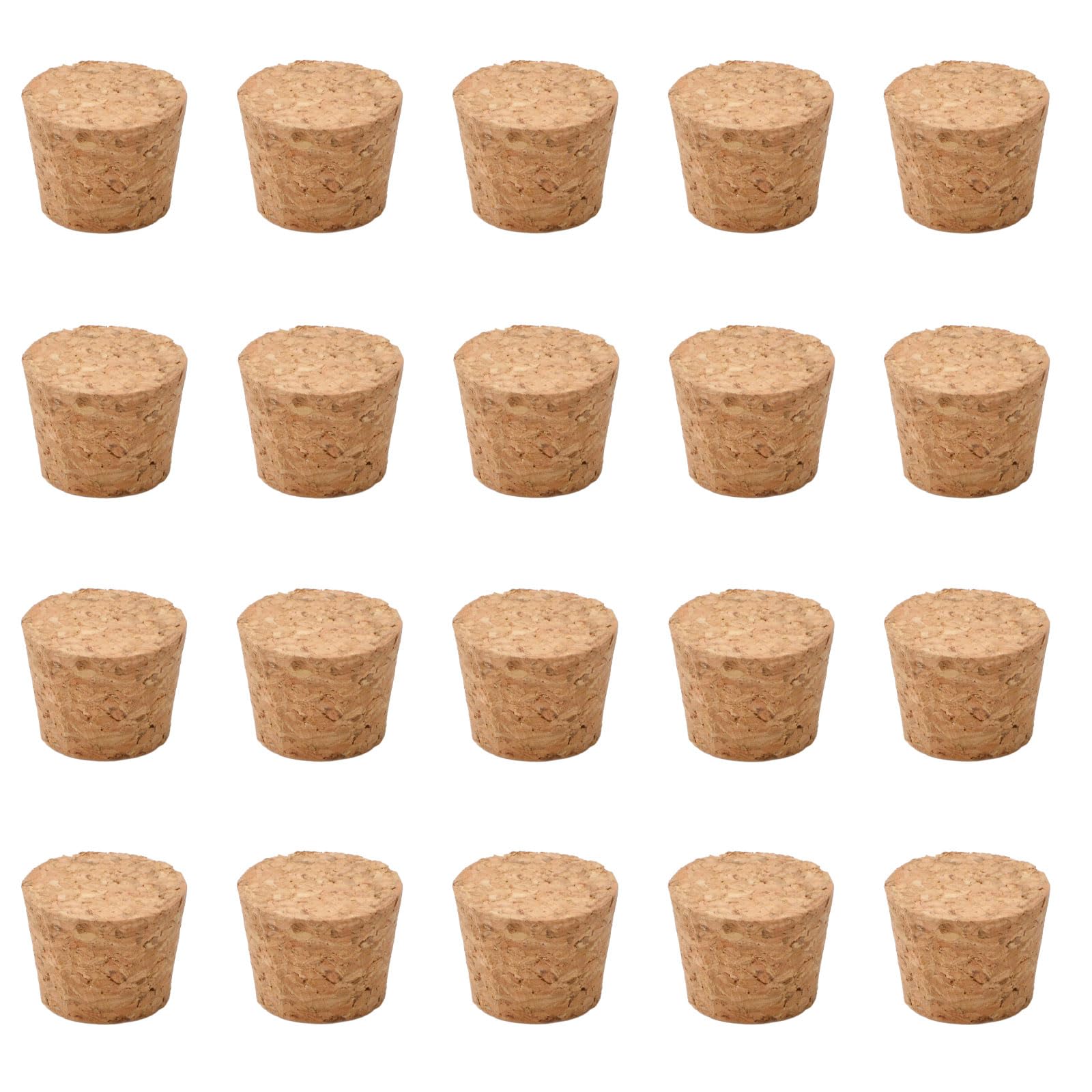 INCREWAY 20pcs Conical Wood Wine Bottle Stopper, Tapered Cork Stoppers, Natural Soft Wooden Plugs for Wine Bottle Glass Bottle Jar