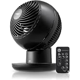 IRIS USA WOOZOO Air Circulator Fan with Remote, 8 Speeds, DC Motor, Black | 82ft Max Air Distance, 65&deg; Tilt, Multi-Directional Oscillation, Ultra Quiet Desk Fan for Bedroom, Office, Dorm
