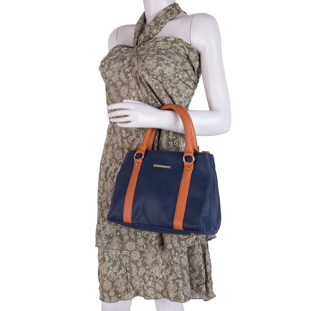 lapis o lupo women's blue handbag ( blue ,llhb0013bl)