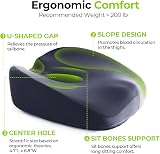 AUVON Donut Pillow Seat Cushion Memory Foam Navy Blue for Hemorrhoids view 3