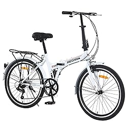 BALINGE 24" Folding City Bikes Steel Frame 7 Speed