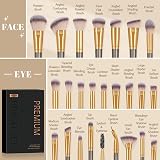 Maange 25Pcs Makeup Brush Set with Gift Box 6 Face 19 Eye Brushes view 2