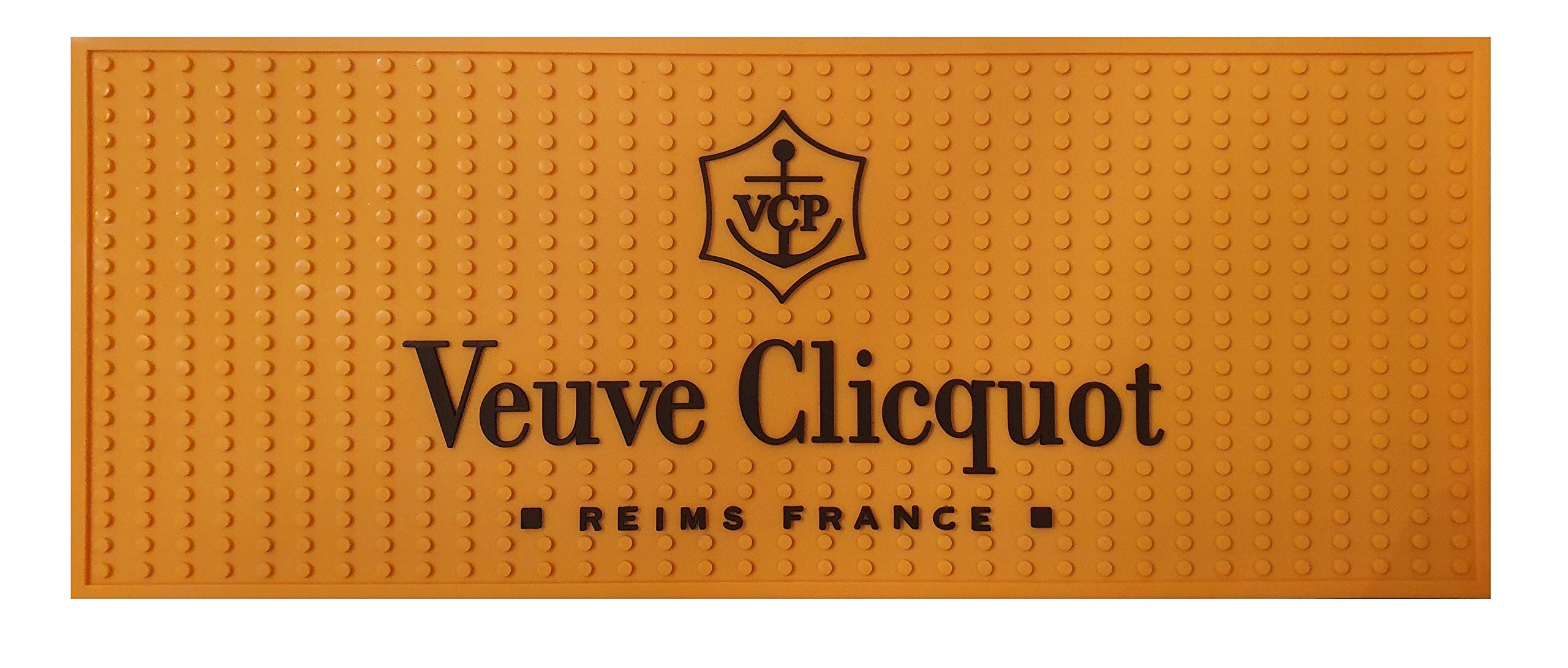 Veuve Clicquot PVC Bar Mat Drip Runner. Champagne Non-Slip Pad. PVC Rubber Stud Grips With Slip Prevention Waterproof Reims France