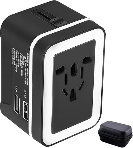 Amazon Co Jp 海外旅行用マルチ変換プラグ Eva収納ケース 充電用usb2ポート 2 4a 付き100v 250v Usb充電器 ヨーロッパ アメリカ イギリス オーストラリア等世界中150ケ以上の国に対応 海外出張便利グッズ 変換アダプタ 電源プラグ 安全保護付 オールインワン Samsung S9