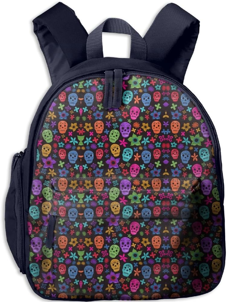 Flower Sugar Skull Garden Toddler Printed School Bags Shoulder Backpack Bookbag
