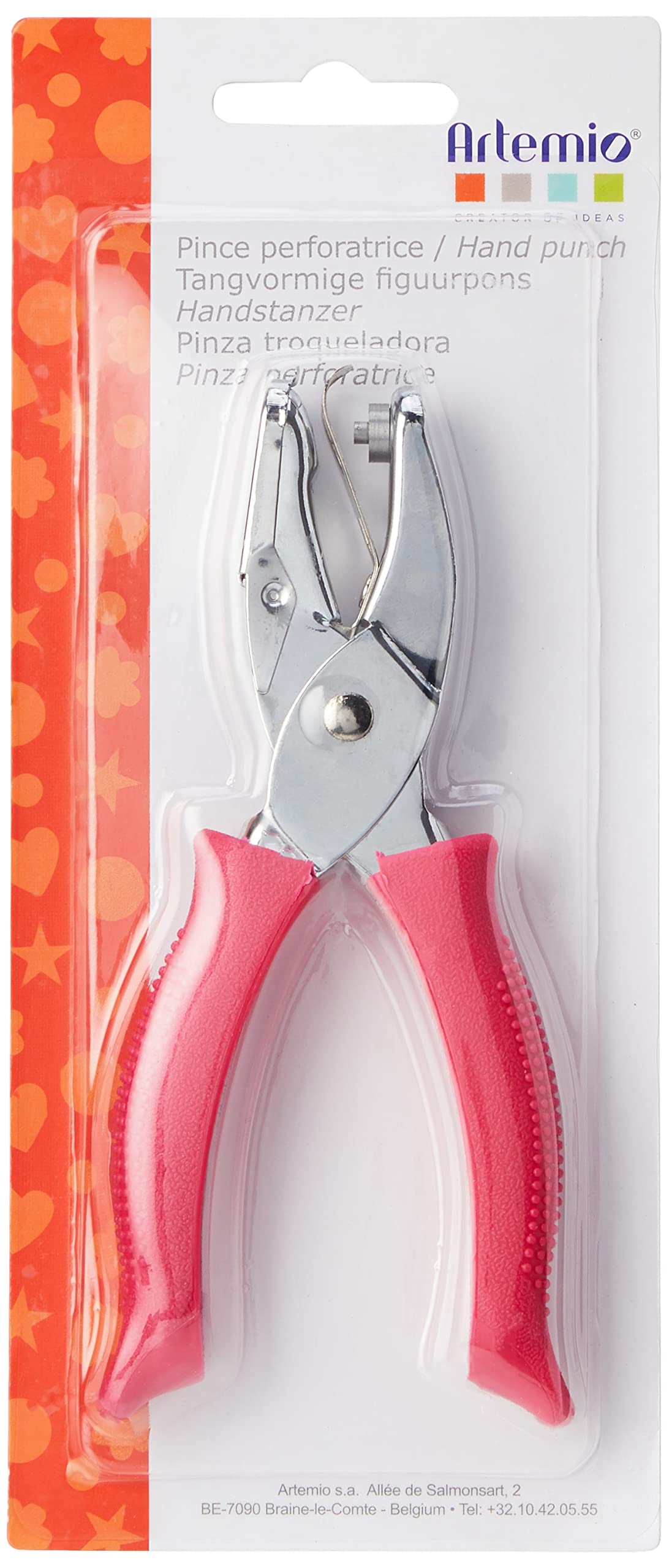 Artemio 3 mm Round Tang Punch, Red