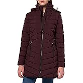 Nautica womens Stretch Puffer Jacket –winter Coat With Interior Bib, Hood & Reinforced Nylon Lining