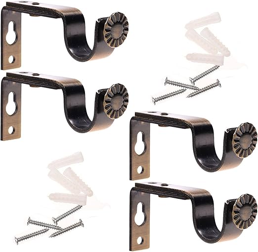 Amazon Com Ogrmar Bronze Color Heavy Duty Curtain Rod Brackets