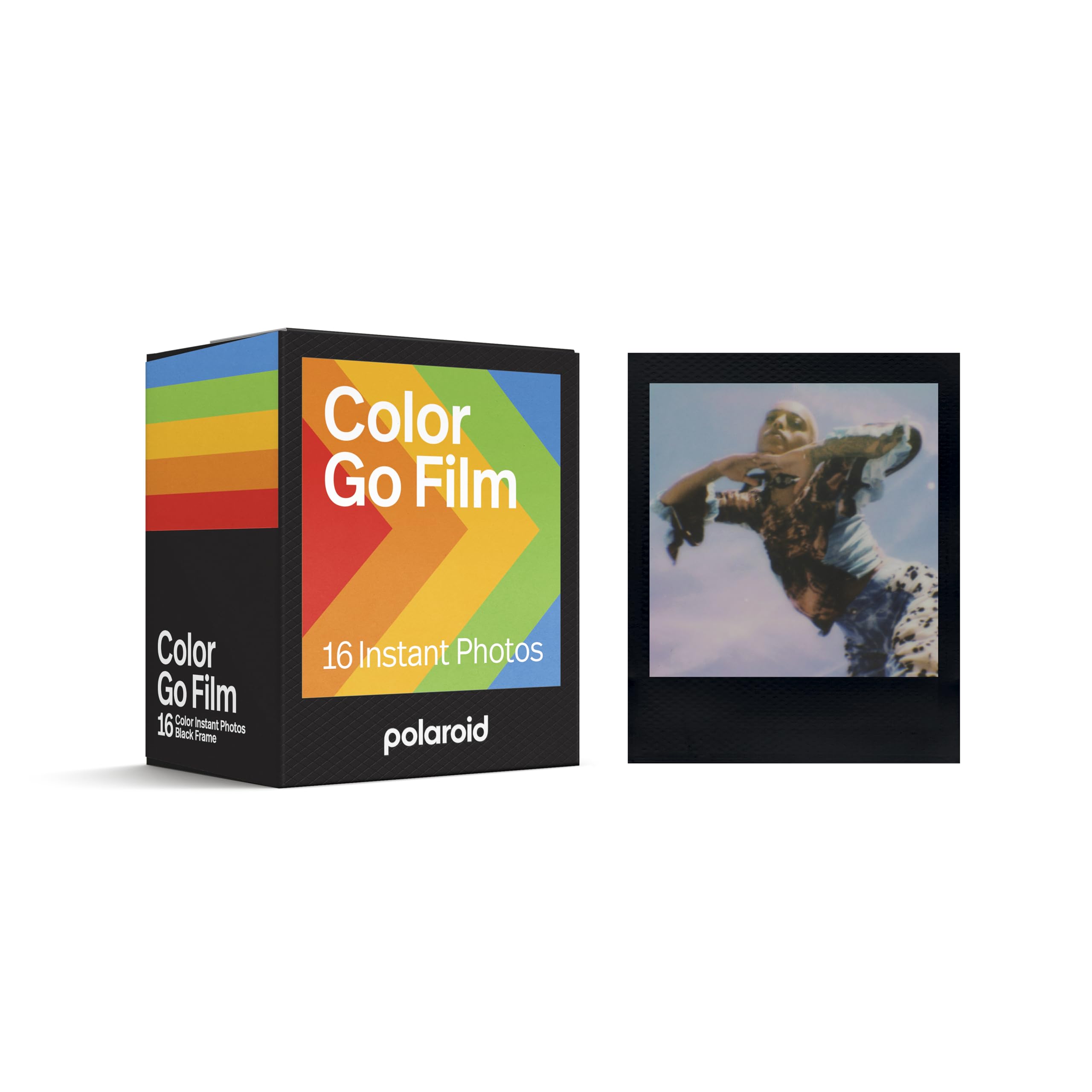 Polaroid 6211 Color film for Go - double pack - black frame, 16 FIlms, Packaging May Vary