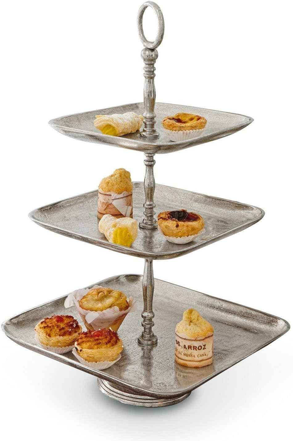 LOBERON Frinesto Etagere: Handgefertigte Präsentationsfläche Mit Schimmernder Patina