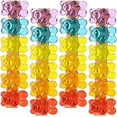 YALOJE 4pcs Gummy Bear Hair Clips, Coloful Candy Cartoon Animal Barrettes for Women, Cute Resin Bear Hairpins Accessories for Halloween, Christmas, Party