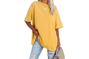 LUWITA Oversized T Shirts for Women Loose Fit Crewneck Short Sleeve Tops Summer Casual Blouse Y2K 2024 Basic Tees