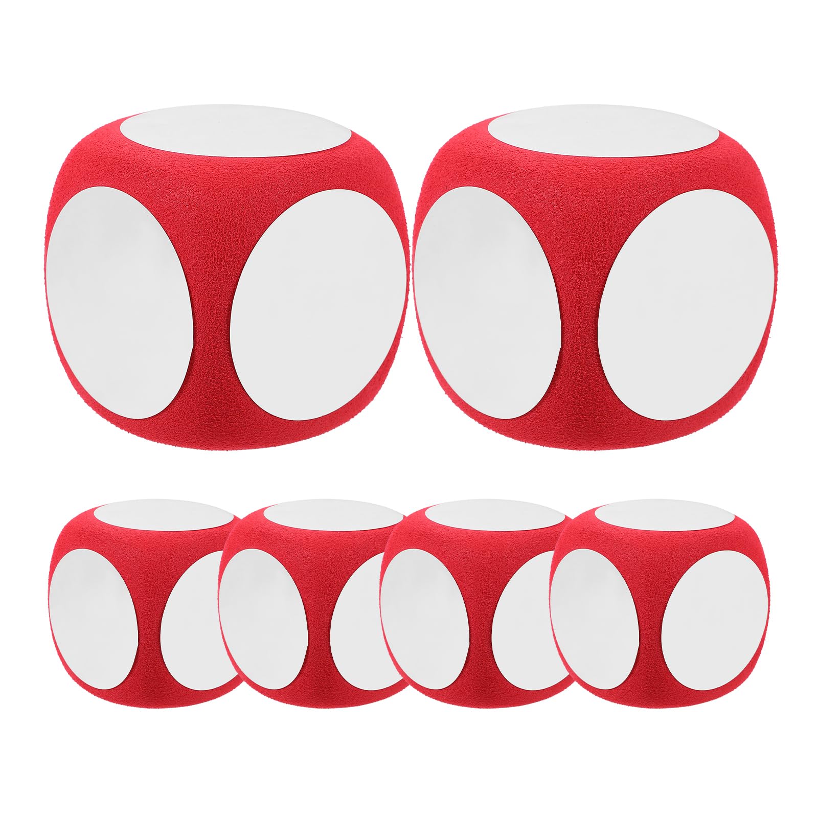 Operitacx 6Pcs 6Cm Blank Foam Dice Writable Dry Erase Dice for Diy Classroom Teaching Family Party Games Creative Learning Tools