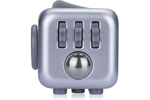 Antsy Labs The Original Fidget Cube, Stress & Anxiety Relief Desk Toy with 6 Sides, Gadget for Focus, Sensory Processing Challenges, Fun Gift for Kids, Teens, and Adults, Pocket-Sized, Silver Cut