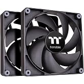 Thermaltake CT120 PC Cooling Fan (2-Fan Pack), Daisy-Chain Design, Fan speeds up to 2000 RPM, 120 mm Hydraulic Bearing Fan, Anti-Vibration mounting, CL-F147-PL12BL-A