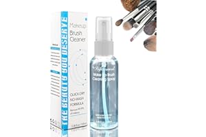 Felico Makeup Brush Cleaner for Cosmetic Brushes, No-washing Quick Drying Deep Cleaning Spray Ideal for Makeup Brushes Sponges for Women Girls 3.38 oz