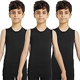 LNFINTDO Boys Compression Tank Tops Athletic Sleeveless Shirt Youth Quick Dry Undershirt Workout Baselayer Football T Shirts