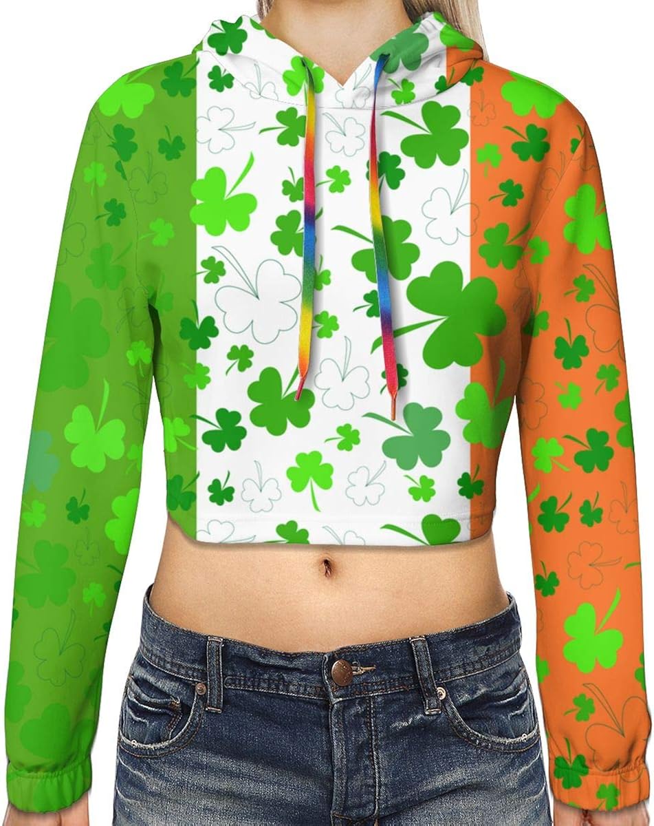 st patricks day cropped sweatshirt