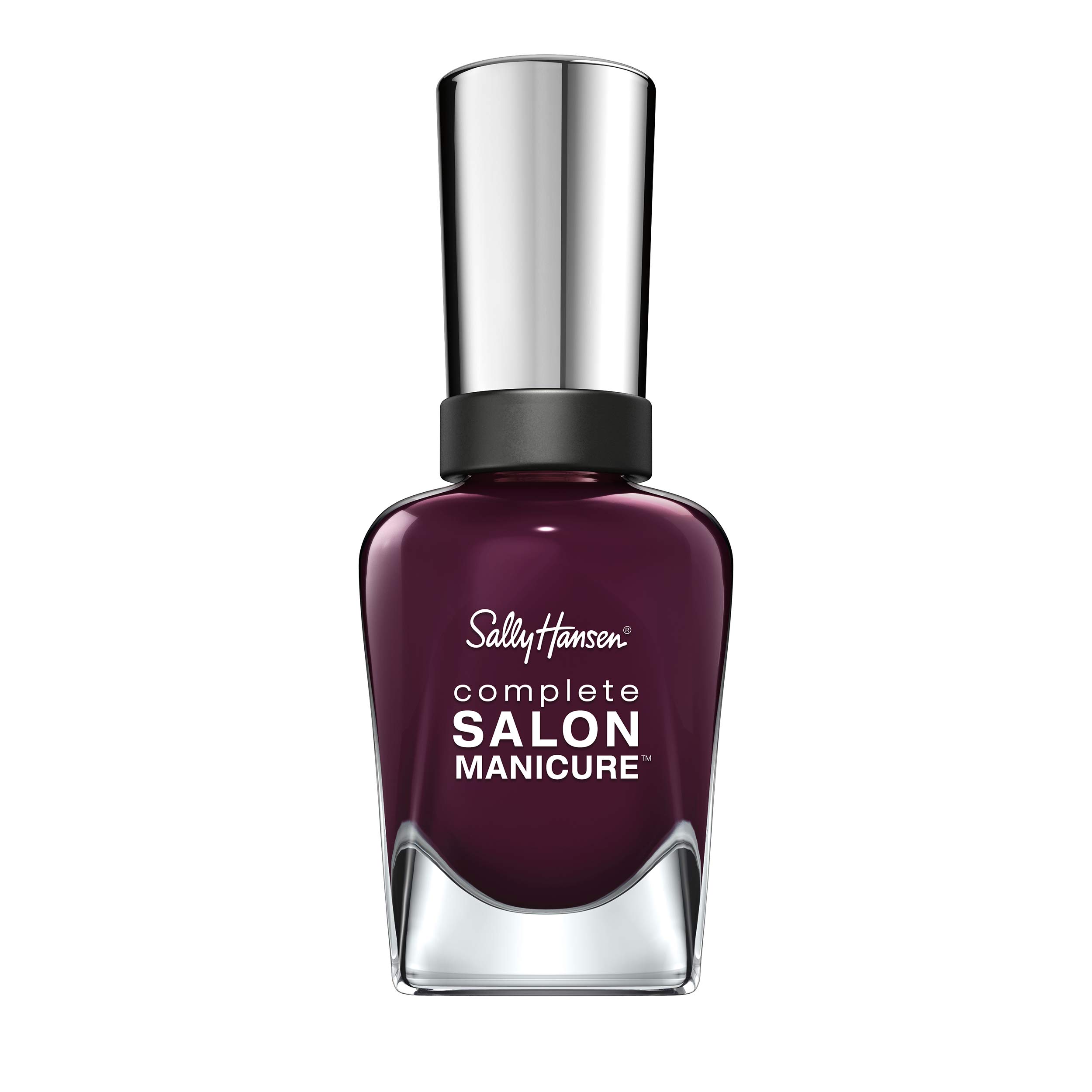 Sally Hansen Complete Salon Manicure Nail Polish, Purple Shades, 14.7 ml, Pat on the Black — image 1