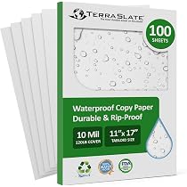 Sticker Paper, 10 Sheets, Weatherproof Polyester Laser
