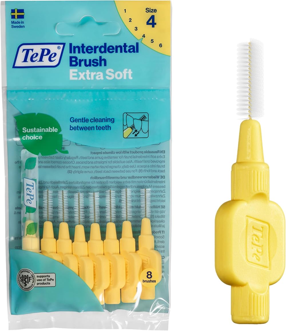 TePe Interdental Brush Extra Soft Yellow ISO 4 0.7mm 8pcs