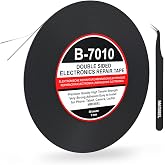 MMOBIEL Double Sided Adhesive Tape 1mm 50m Roll (164ft) Black Ultra Thin Mounting Tape for LCD Screen Repair, Smartphone Tablet Laptop Glass Fix
