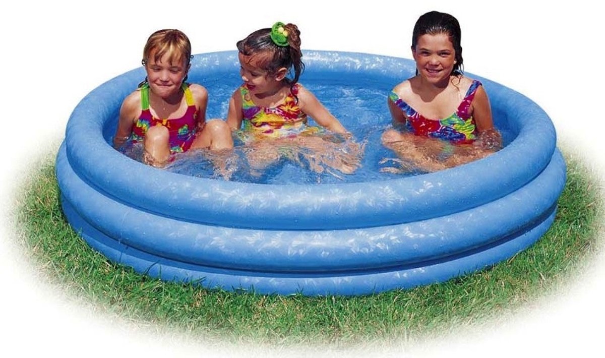 Kiddie Pool Intex Inflatable Crystal Blue Swimming Pool For