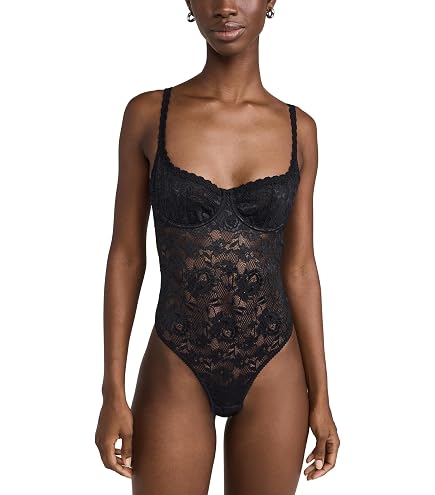 Hanky Panky Women's Plus Size Signature Lace Bodysuit Black at