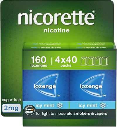 Nicorette Cools 2mg Lozenges 160 Pieces 4 x 40 Packs Nicotine Stop Smoking