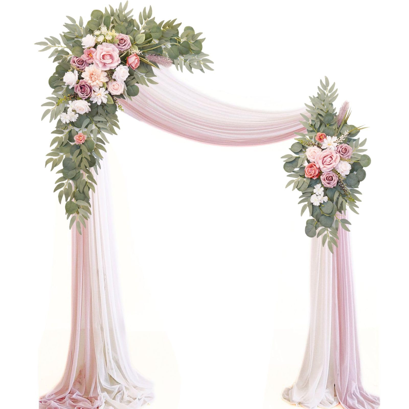 Muhanjia Artificial Wedding Arch Flowers Kit(Pack of 4),2Pcs Artificial Muhanjia Artificial Wedding Arch Flowers Kit(Pack of 4),2Pcs Artificial