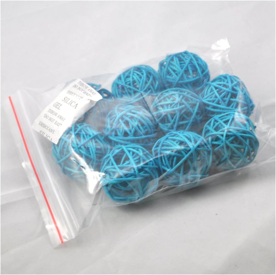 Set of 10pcs Wicker Rattan Balls Table Wedding Party Christmas Decoration (Diameter 4cm, Sky Blue) - Image 4