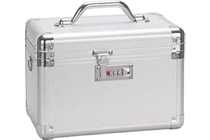 Vilcjson Combination Lock Box - 11.2x7.4x6.8 Inch Medium - Security Lock Boxes for Medicine, Locking Storage Box for Personal Items Passport and Document, Lockable Lockbox for Office Business, Silver